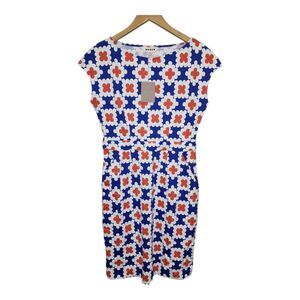 Boden Florrie Floral Jersey Dress Soft Sleeveless Multicolor Womens 6 NEW